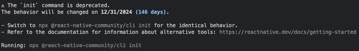 Desaprobación de init
